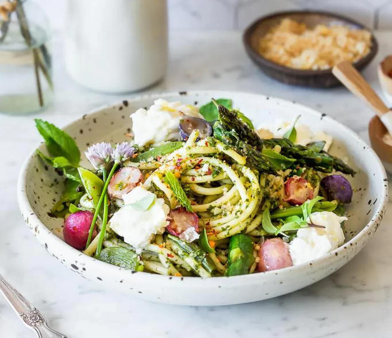 Spring Vegetable Pasta w/Apple Cider Vinegar – Vitalis Living