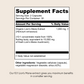 Supplement facts for Vitalis Living Lion's Mane Mushroom capsules, showing 1000mg of extract equivalent to 10,000mg of fresh mushroom per serving.