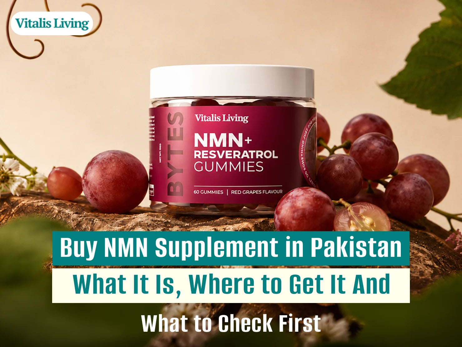 Buy NMN supplement in Pakistan comparison showing DRAP-registered NMN gummies, imported supplements, pricing, and buyer checklist.