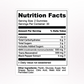 Nutrition facts for NMN + Resveratrol gummies: 10 calories, 6g carbs, 2g sugars, 500mg NMN, 500mg Resveratrol per serving.