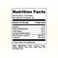 Nutrition Facts label for NAC + Glycine gummies showing 600mg NAC, 300mg L-Glycine, 2g sugars and 10 calories per serving